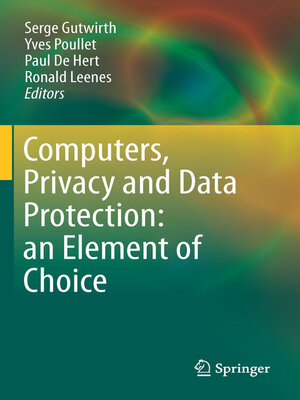 cover image of Computers, Privacy and Data Protection